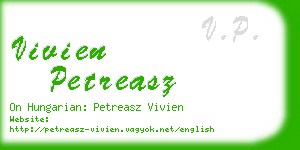 vivien petreasz business card